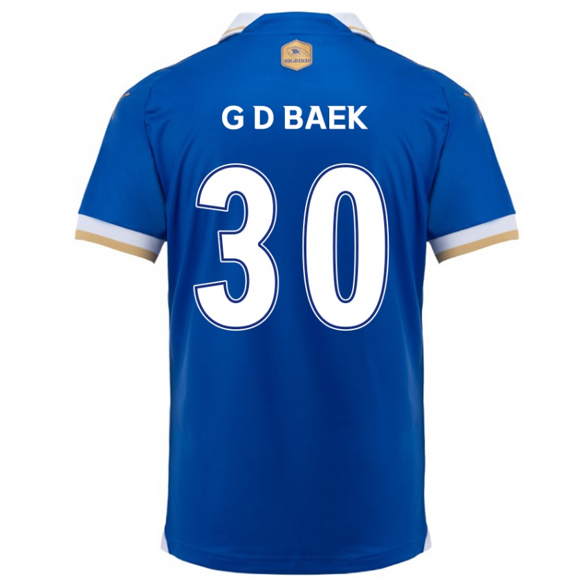 Kinder Dong-Gyu Baek #30 Blau Weiss Heimtrikot Trikot 2024/25 T-Shirt Belgien