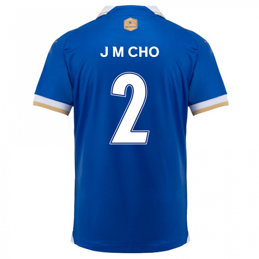 Kinder Min-Jae Cho #2 Blau Weiss Heimtrikot Trikot 2024/25 T-Shirt Belgien