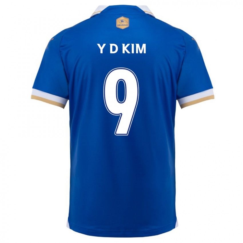 Kinder Dong-Yeon Kim #9 Blau Weiss Heimtrikot Trikot 2024/25 T-Shirt Belgien