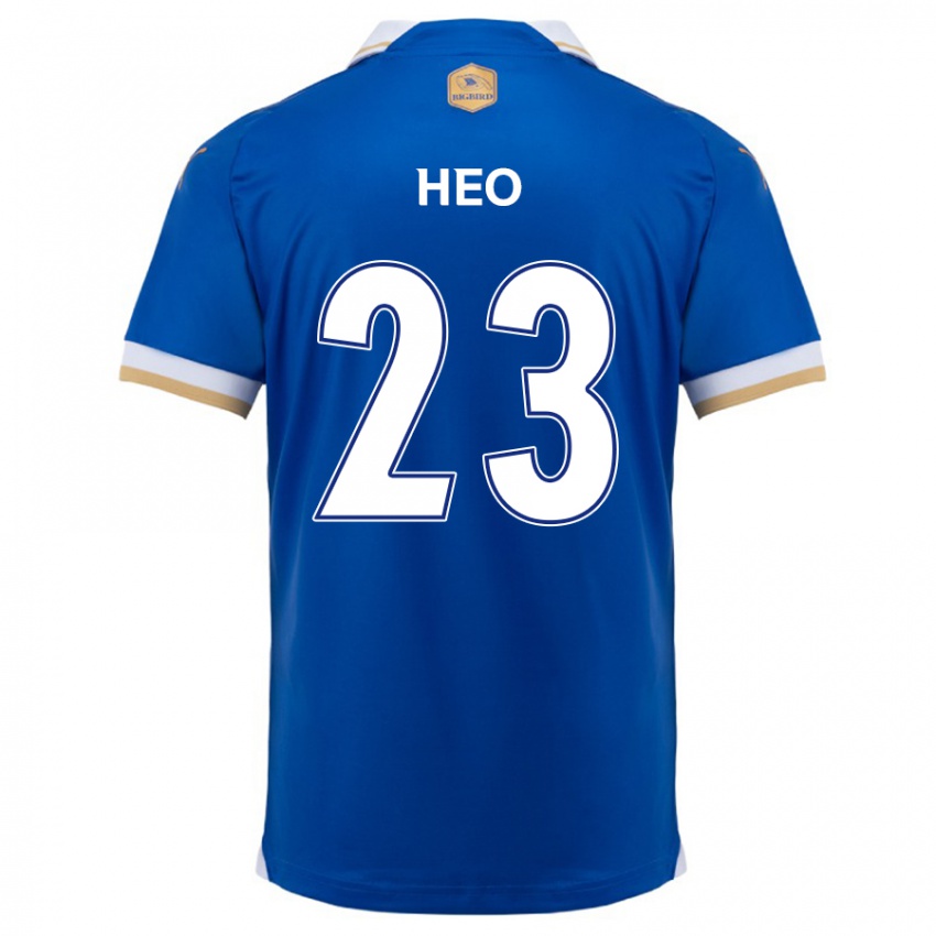 Kinder Hwan Heo #23 Blau Weiss Heimtrikot Trikot 2024/25 T-Shirt Belgien