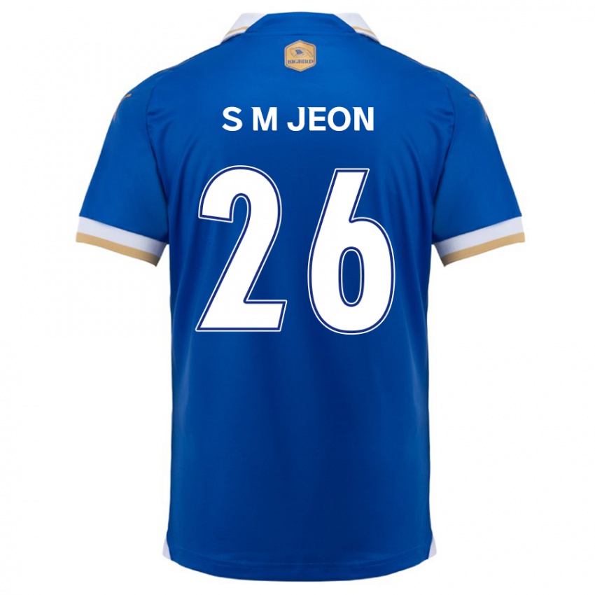 Kinder Min-Seung Jeon #26 Blau Weiss Heimtrikot Trikot 2024/25 T-Shirt Belgien