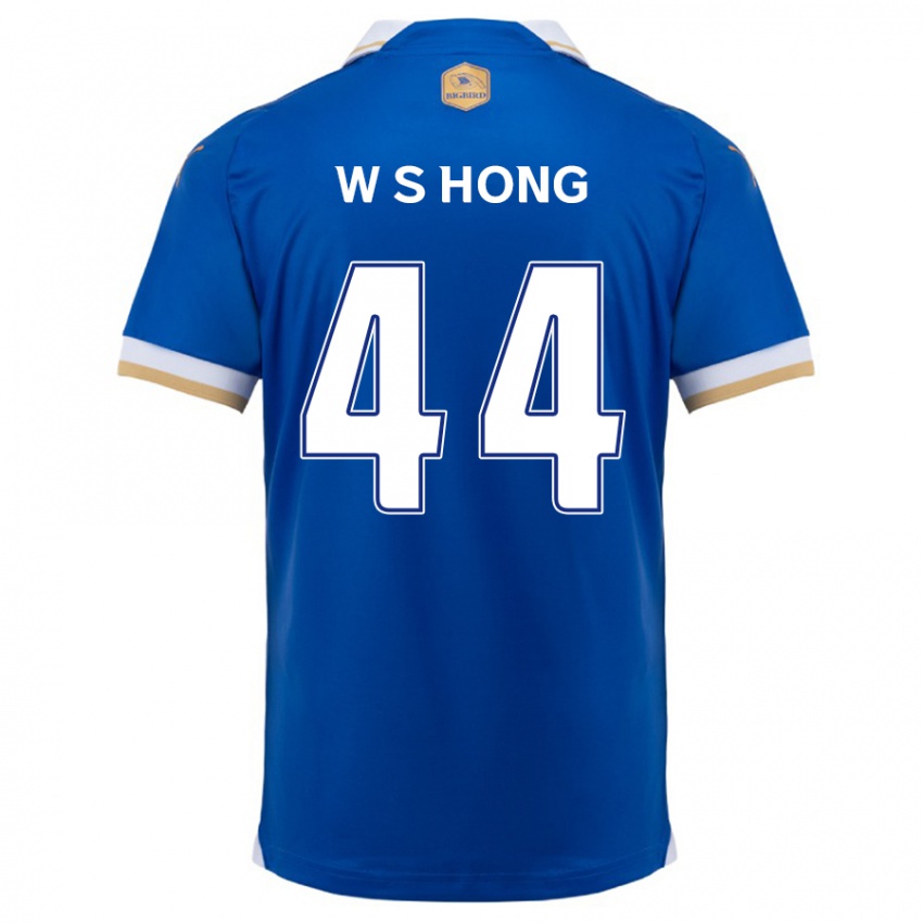 Kinder Sang-Won Hong #44 Blau Weiss Heimtrikot Trikot 2024/25 T-Shirt Belgien