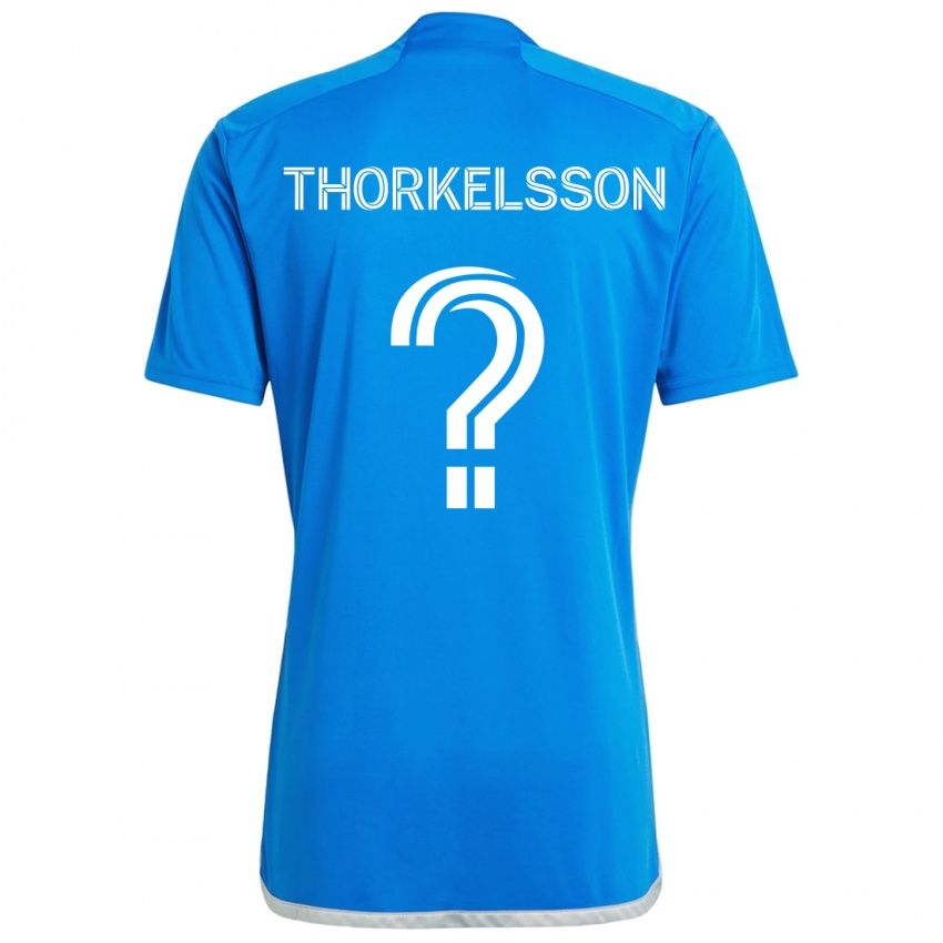 Kinder Róbert Orri Thorkelsson #0 Blau Weiss Heimtrikot Trikot 2024/25 T-Shirt Belgien