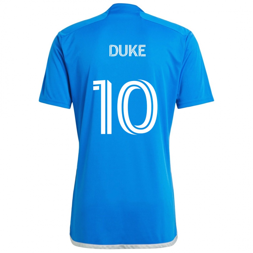 Kinder Bryce Duke #10 Blau Weiss Heimtrikot Trikot 2024/25 T-Shirt Belgien