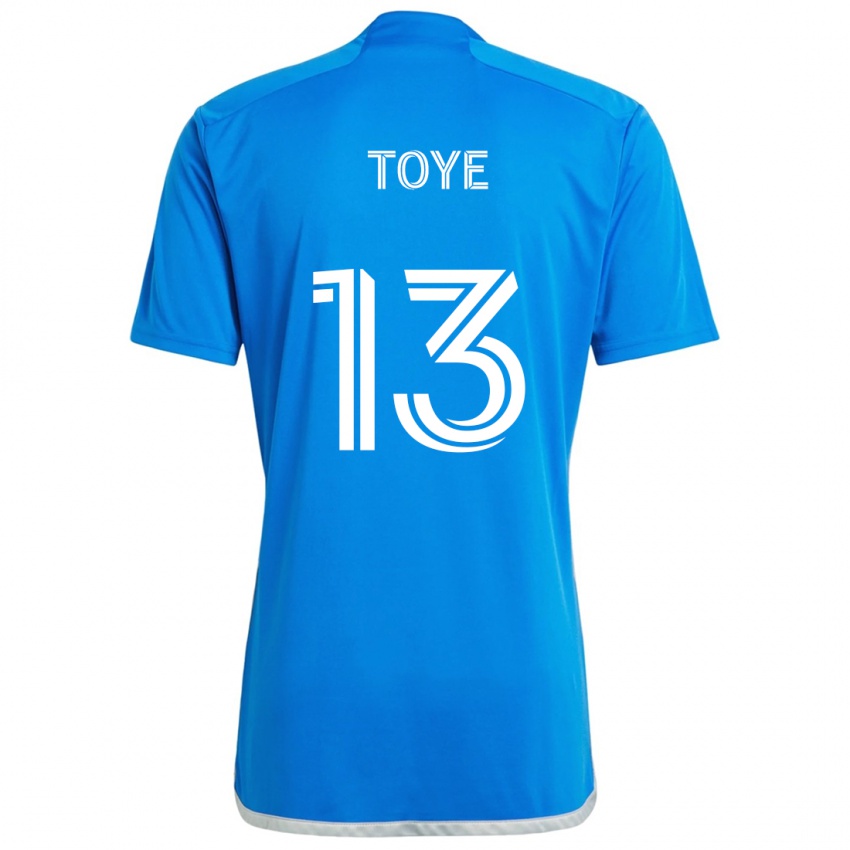 Kinder Mason Toye #13 Blau Weiss Heimtrikot Trikot 2024/25 T-Shirt Belgien