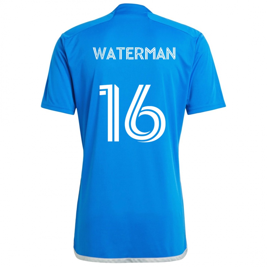 Kinder Joel Waterman #16 Blau Weiss Heimtrikot Trikot 2024/25 T-Shirt Belgien