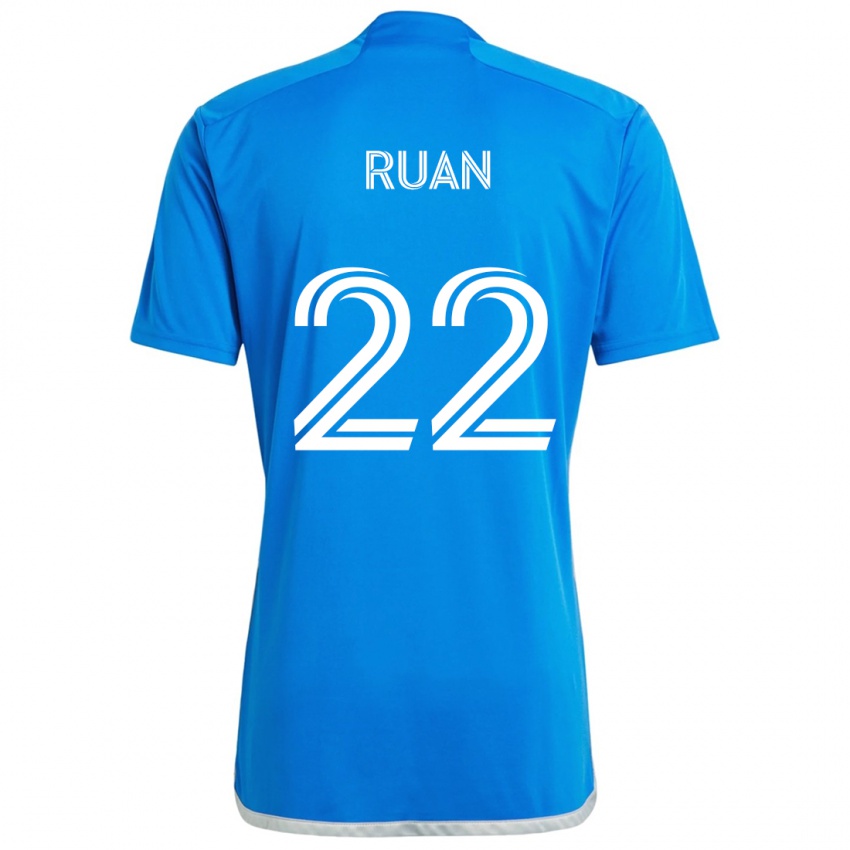 Kinder Ruan #22 Blau Weiss Heimtrikot Trikot 2024/25 T-Shirt Belgien