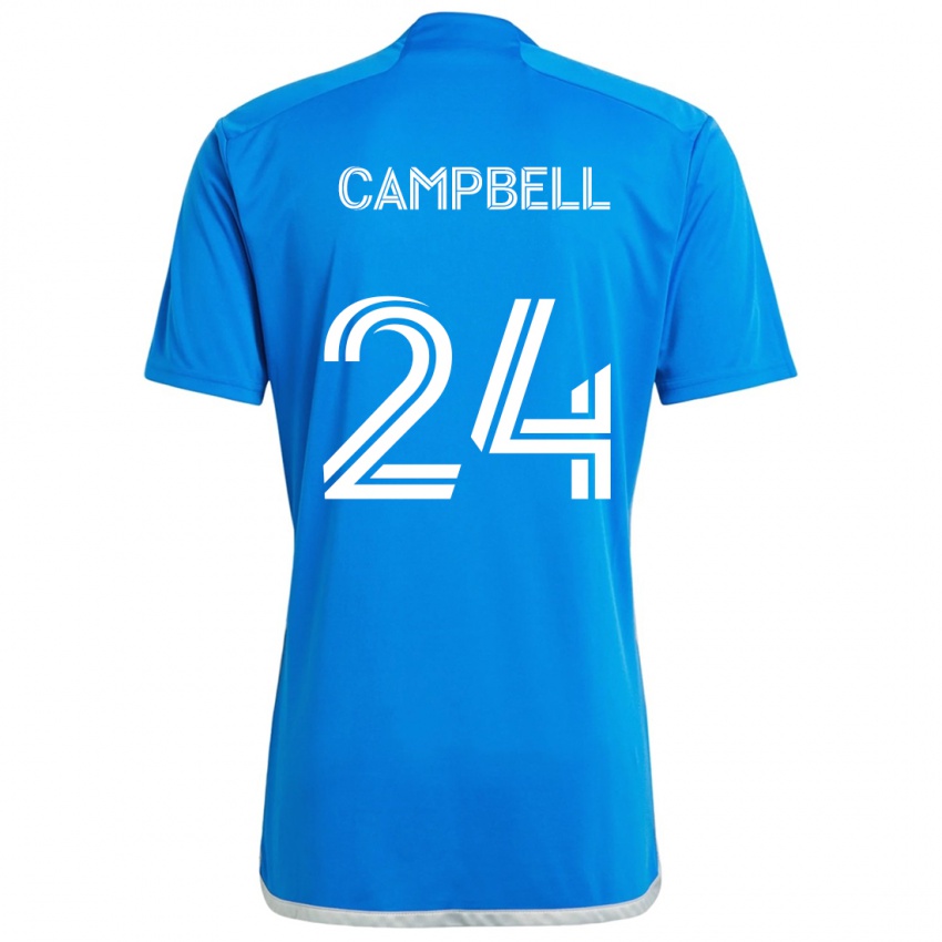 Kinder George Campbell #24 Blau Weiss Heimtrikot Trikot 2024/25 T-Shirt Belgien