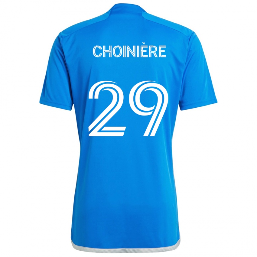 Kinder Mathieu Choinière #29 Blau Weiss Heimtrikot Trikot 2024/25 T-Shirt Belgien