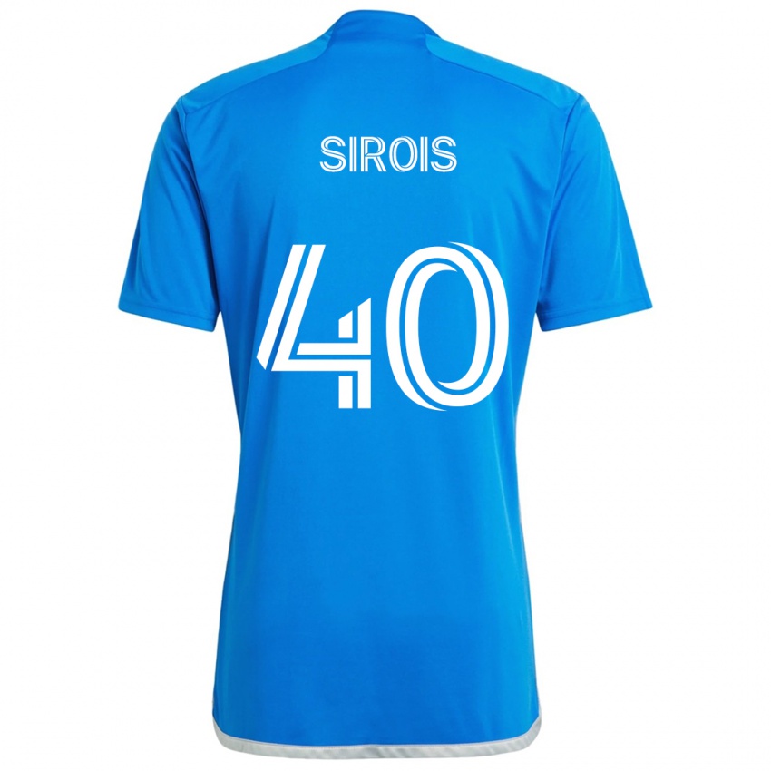 Kinder Jonathan Sirois #40 Blau Weiss Heimtrikot Trikot 2024/25 T-Shirt Belgien