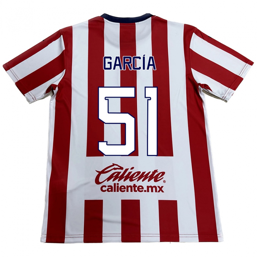 Kinderen Eduardo García #51 Rood Wit Thuisshirt Thuistenue 2024/25 T-Shirt België