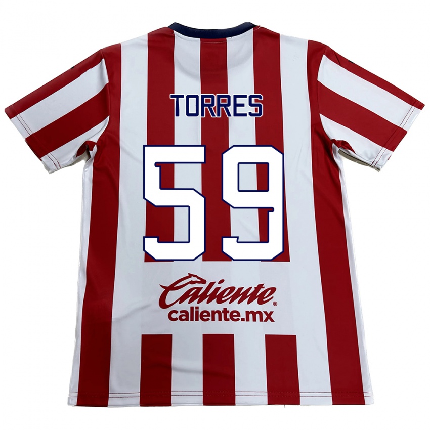 Kinderen Christian Torres #59 Rood Wit Thuisshirt Thuistenue 2024/25 T-Shirt België