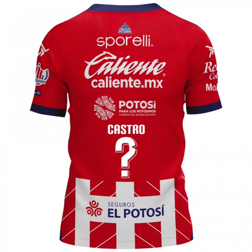 Kinderen Juan Castro #0 Rood Wit Thuisshirt Thuistenue 2024/25 T-Shirt België