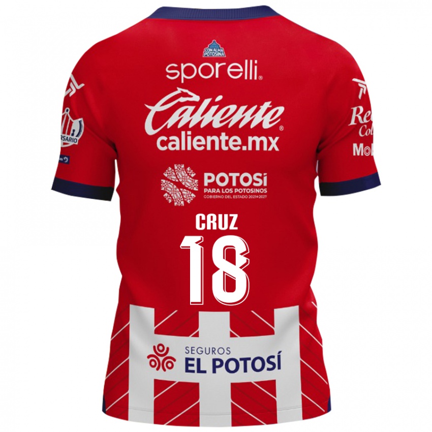 Kinderen Aldo Cruz #18 Rood Wit Thuisshirt Thuistenue 2024/25 T-Shirt België