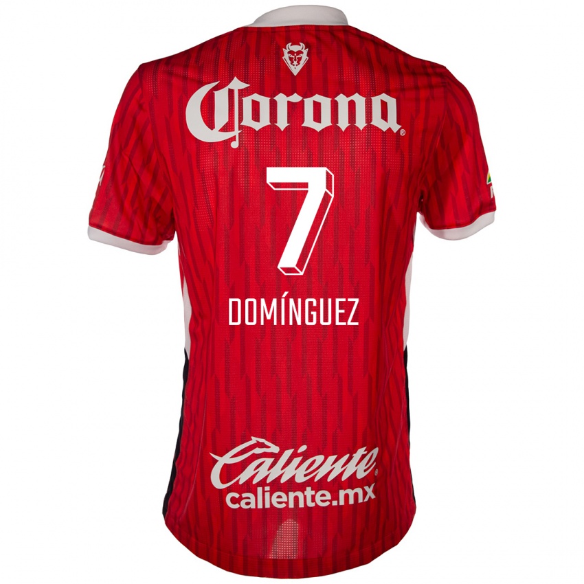 Kinderen Juan Domínguez #7 Rood Wit Thuisshirt Thuistenue 2024/25 T-Shirt België