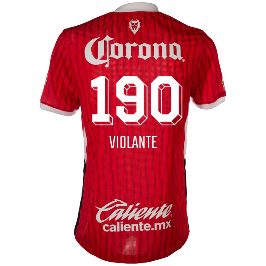 Kinderen Isaías Violante #190 Rood Wit Thuisshirt Thuistenue 2024/25 T-Shirt België