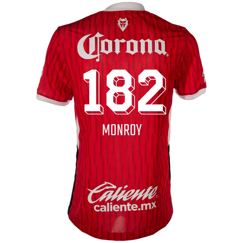 Kinder Brayan Monroy #182 Rot-Weiss Heimtrikot Trikot 2024/25 T-Shirt Belgien