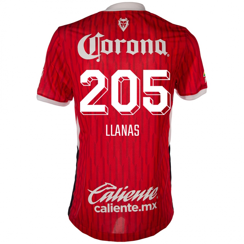 Kinderen Emmanuel Llanas #205 Rood Wit Thuisshirt Thuistenue 2024/25 T-Shirt België