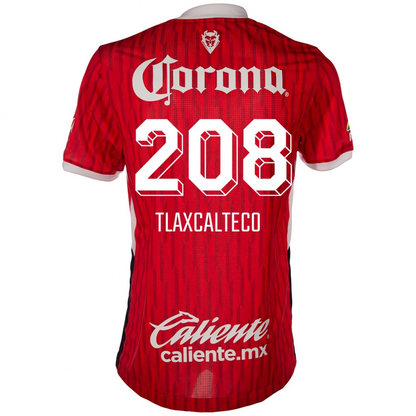 Enfant Maillot Sait Tlaxcalteco #208 Rouge Blanc Tenues Domicile 2024/25 T-Shirt Belgique