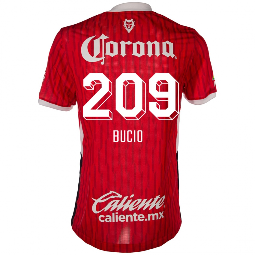 Kinderen Sebastián Bucio #209 Rood Wit Thuisshirt Thuistenue 2024/25 T-Shirt België