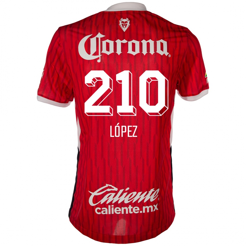 Kinderen Juan López #210 Rood Wit Thuisshirt Thuistenue 2024/25 T-Shirt België