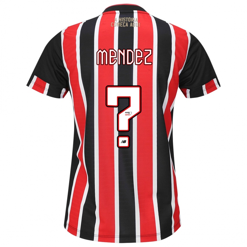 Kinderen Jhegson Méndez #0 Zwart Rood Wit Uitshirt Uittenue 2024/25 T-Shirt België