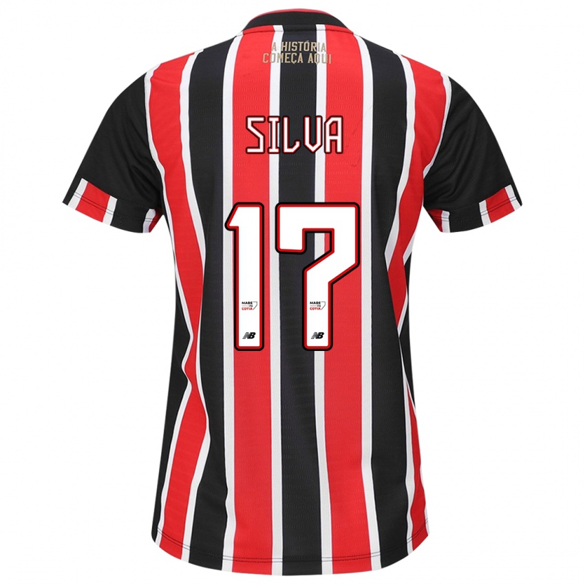 Enfant Maillot André Silva #17 Noir Rouge Blanc Tenues Extérieur 2024/25 T-Shirt Belgique