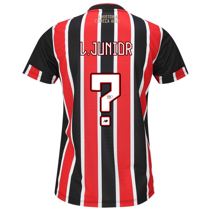 Enfant Maillot Luciano Junior #0 Noir Rouge Blanc Tenues Extérieur 2024/25 T-Shirt Belgique