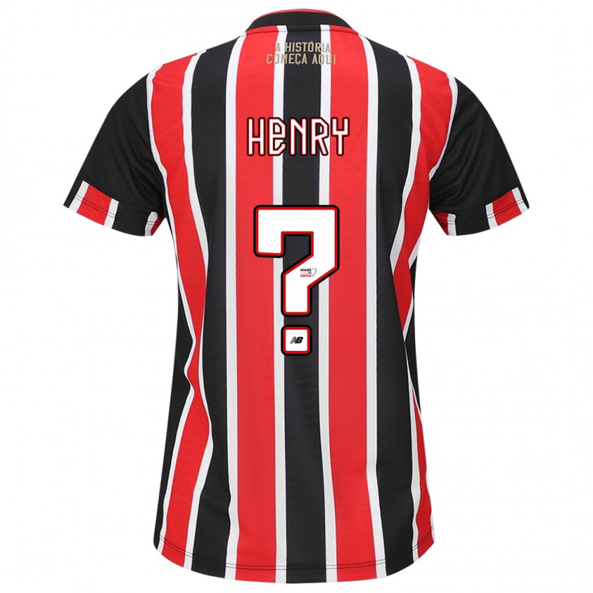 Enfant Maillot Thierry Henry #0 Noir Rouge Blanc Tenues Extérieur 2024/25 T-Shirt Belgique