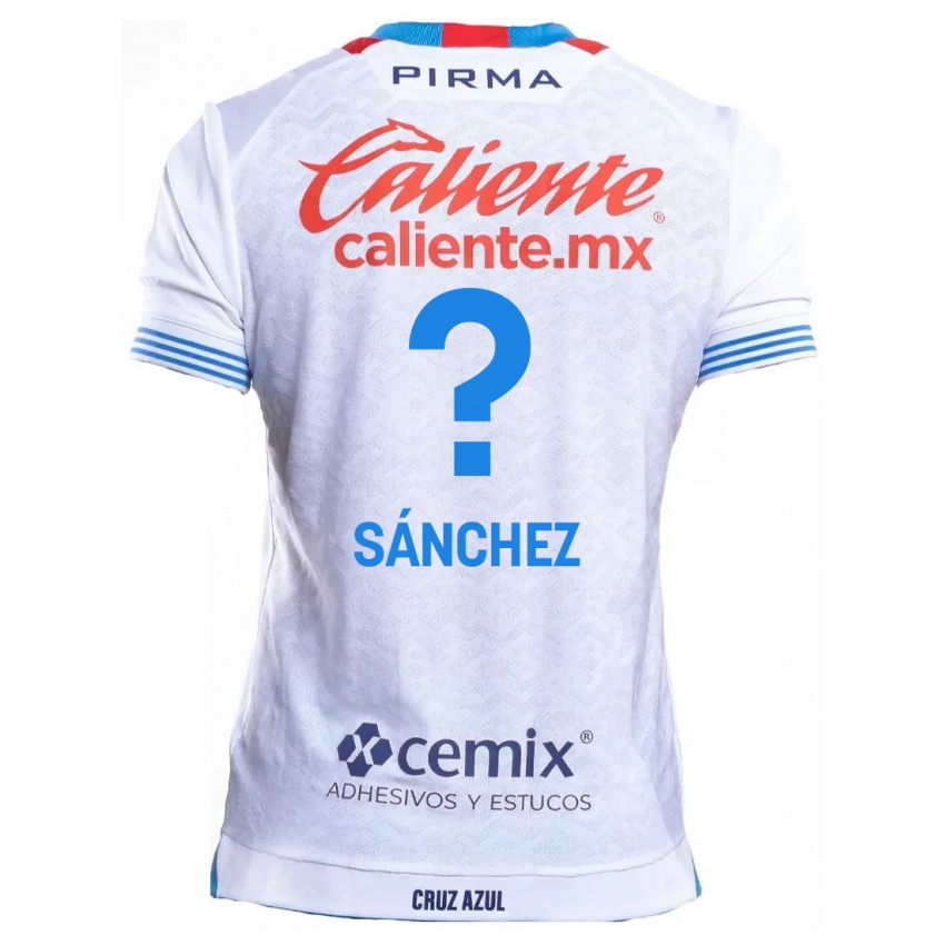 Kinderen Jorge Sanchez #0 Wit Blauw Uitshirt Uittenue 2024/25 T-Shirt België