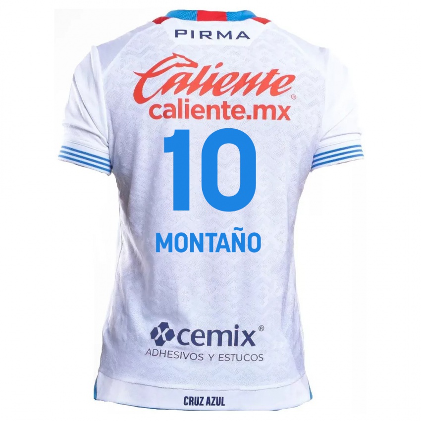 Kinder Andrés Montaño #10 Weiß Blau Auswärtstrikot Trikot 2024/25 T-Shirt Belgien