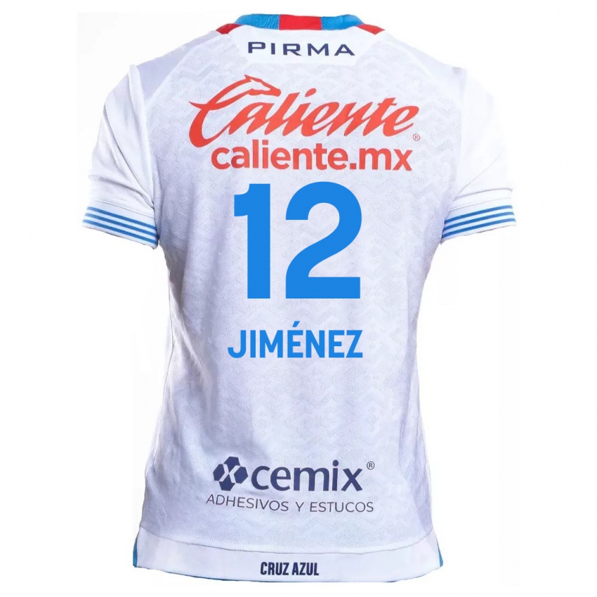 Kinder Luis Jiménez #12 Weiß Blau Auswärtstrikot Trikot 2024/25 T-Shirt Belgien