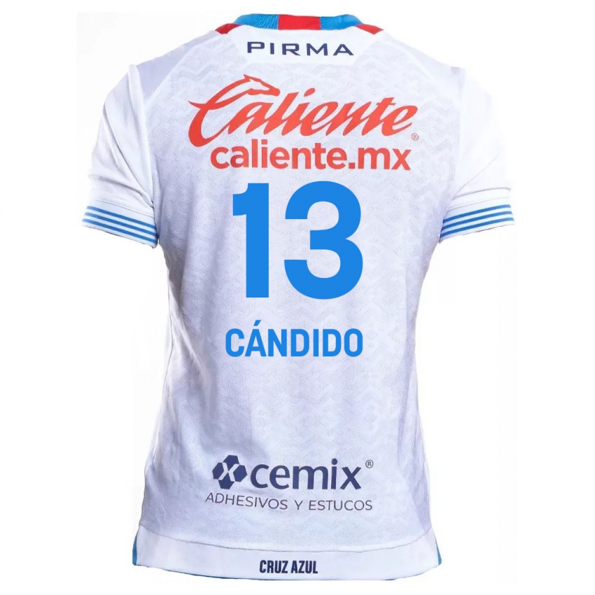 Kinder Camilo Cándido #13 Weiß Blau Auswärtstrikot Trikot 2024/25 T-Shirt Belgien