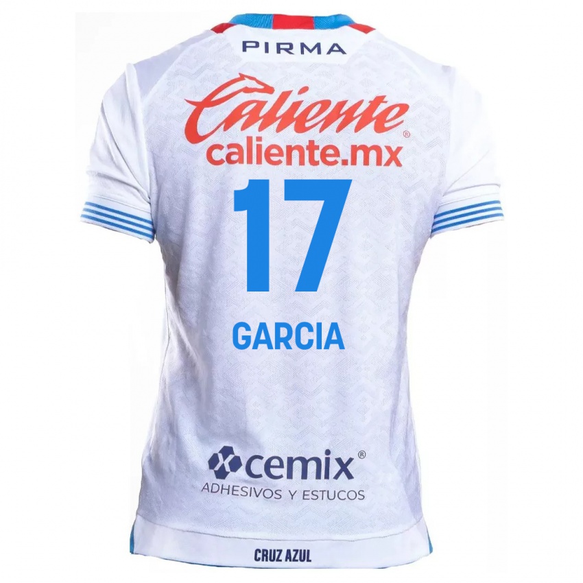 Kinder Amaury Garcia #17 Weiß Blau Auswärtstrikot Trikot 2024/25 T-Shirt Belgien