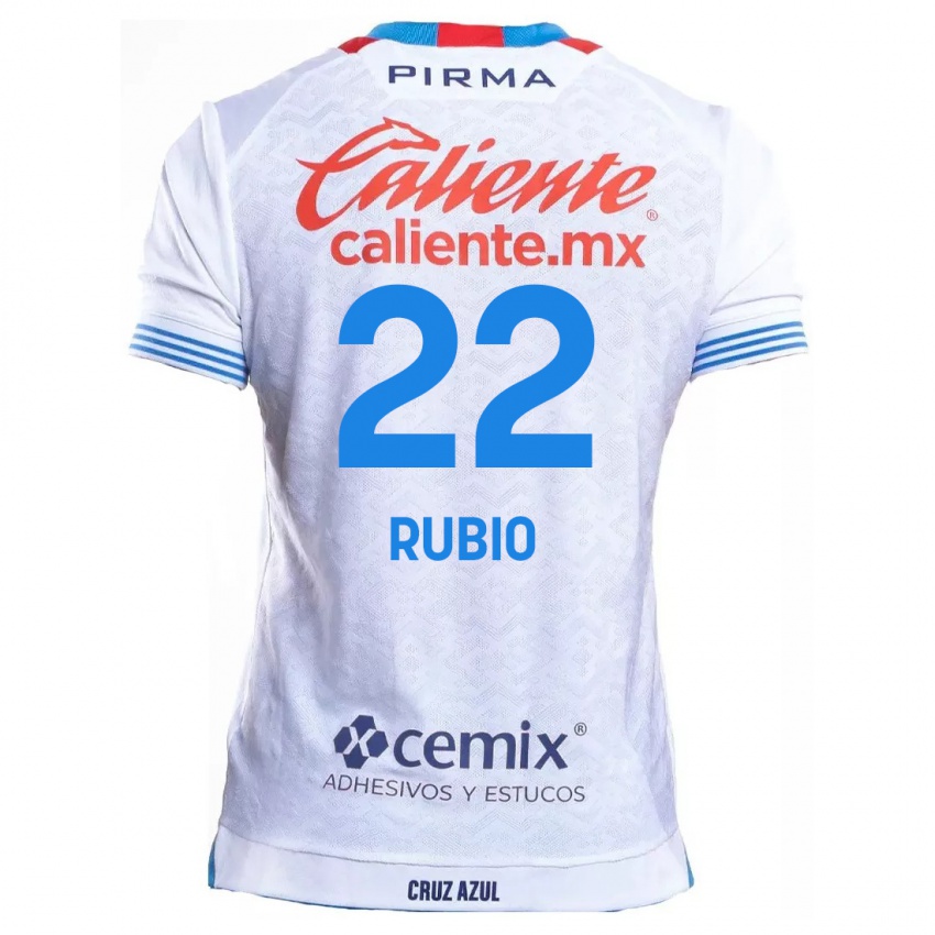 Kinder Raymundo Rubio #22 Weiß Blau Auswärtstrikot Trikot 2024/25 T-Shirt Belgien