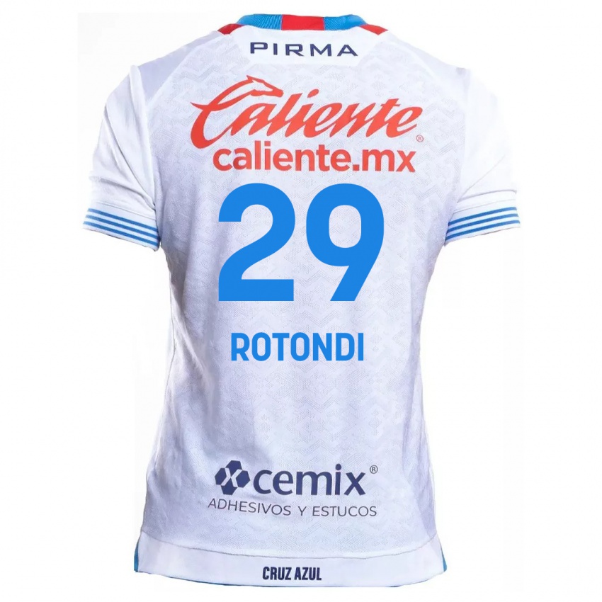 Kinderen Carlos Rotondi #29 Wit Blauw Uitshirt Uittenue 2024/25 T-Shirt België