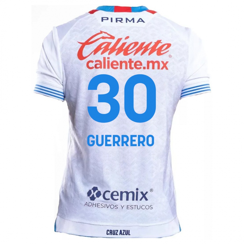 Kinderen Rafael Guerrero #30 Wit Blauw Uitshirt Uittenue 2024/25 T-Shirt België