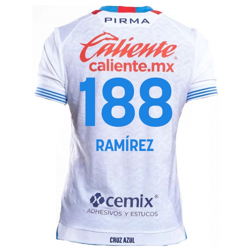 Kinder Diego Ramírez #188 Weiß Blau Auswärtstrikot Trikot 2024/25 T-Shirt Belgien