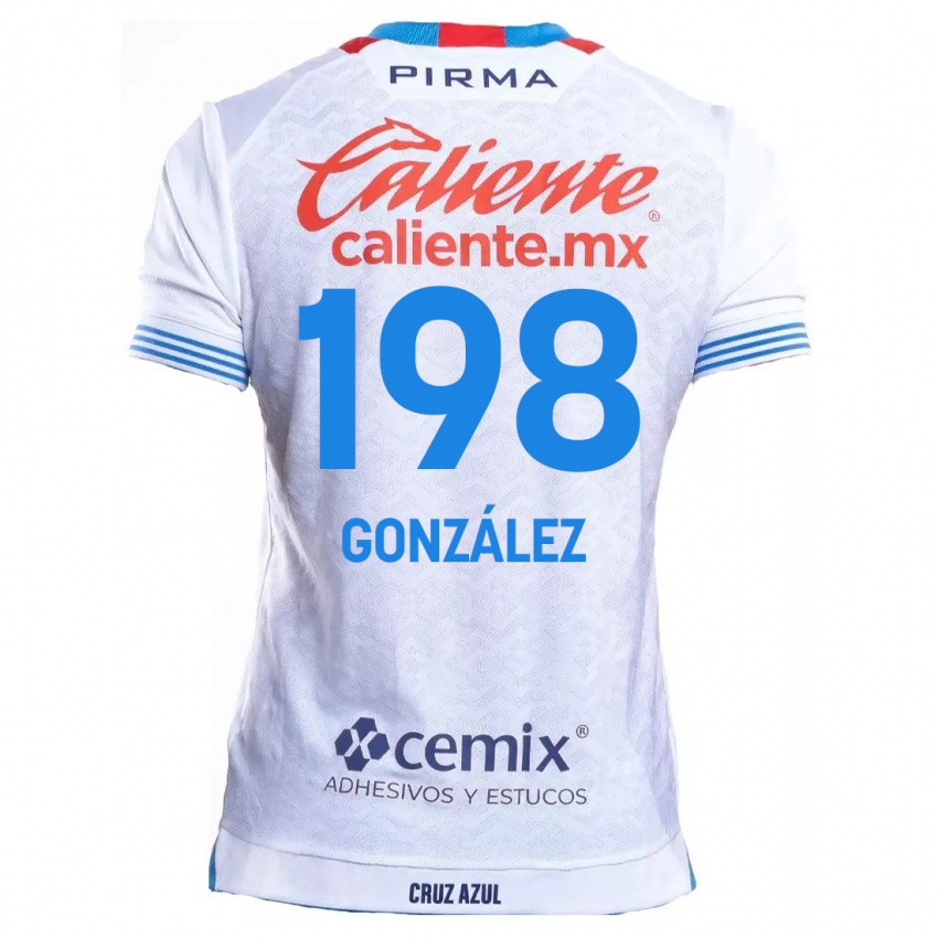 Kinder Kenneth González #198 Weiß Blau Auswärtstrikot Trikot 2024/25 T-Shirt Belgien