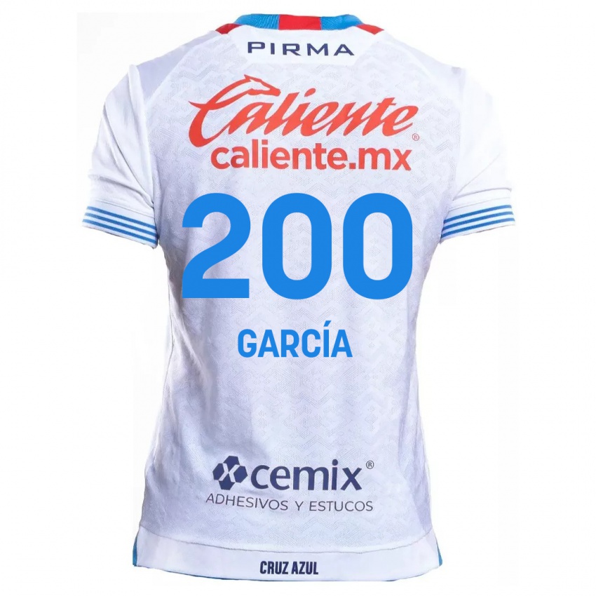 Kinderen Jorge Garcia #200 Wit Blauw Uitshirt Uittenue 2024/25 T-Shirt België