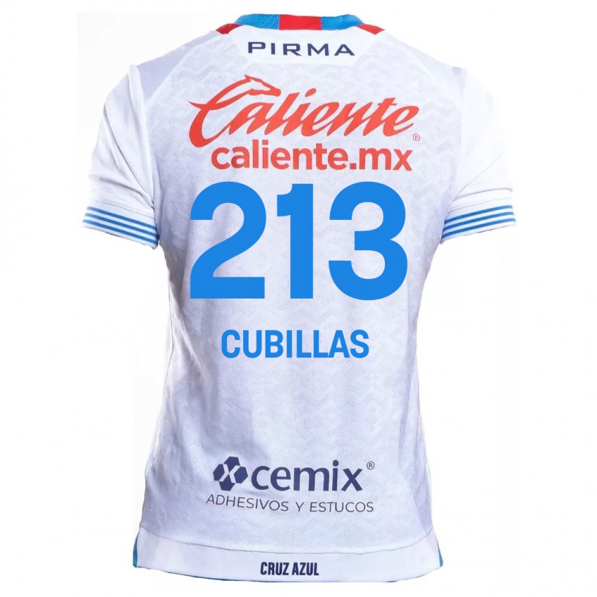 Kinder Andre Cubillas #213 Weiß Blau Auswärtstrikot Trikot 2024/25 T-Shirt Belgien