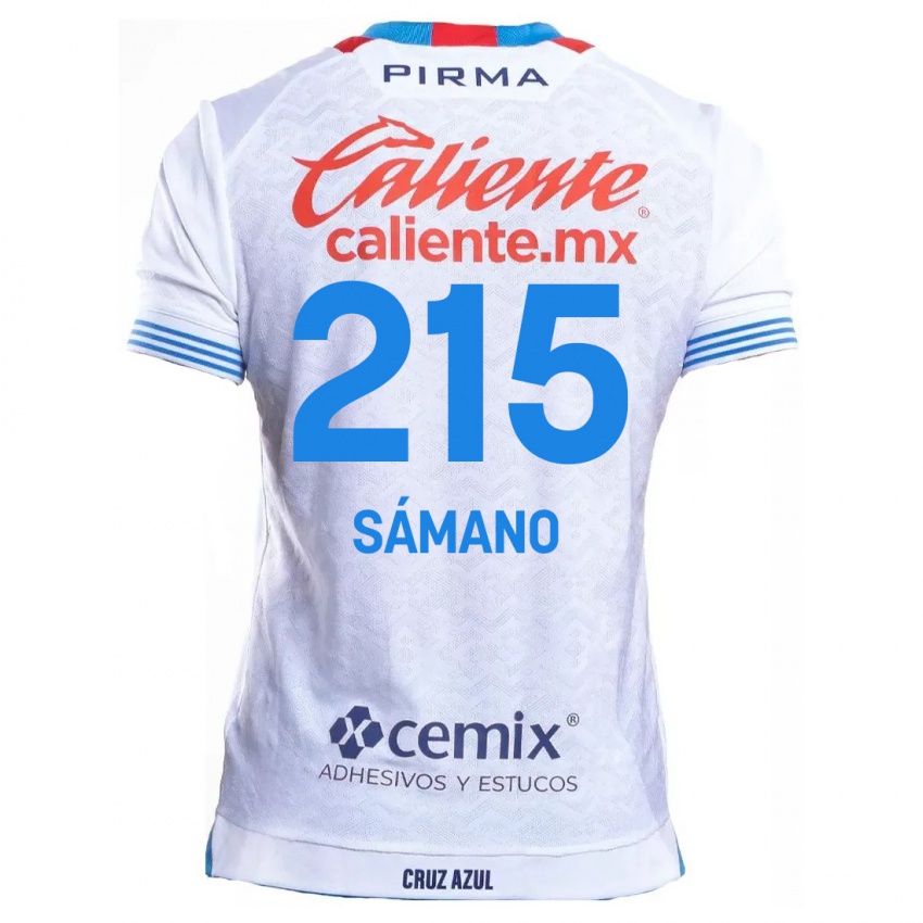 Kinder Fernando Sámano #215 Weiß Blau Auswärtstrikot Trikot 2024/25 T-Shirt Belgien