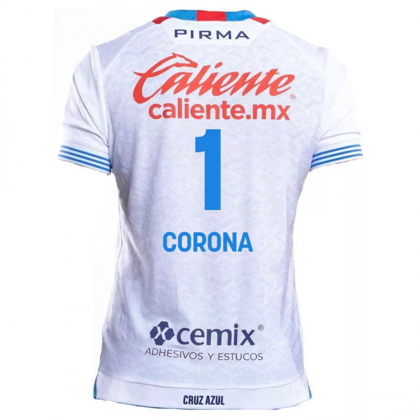 Kinderen Jose De Jesus Corona #1 Wit Blauw Uitshirt Uittenue 2024/25 T-Shirt België