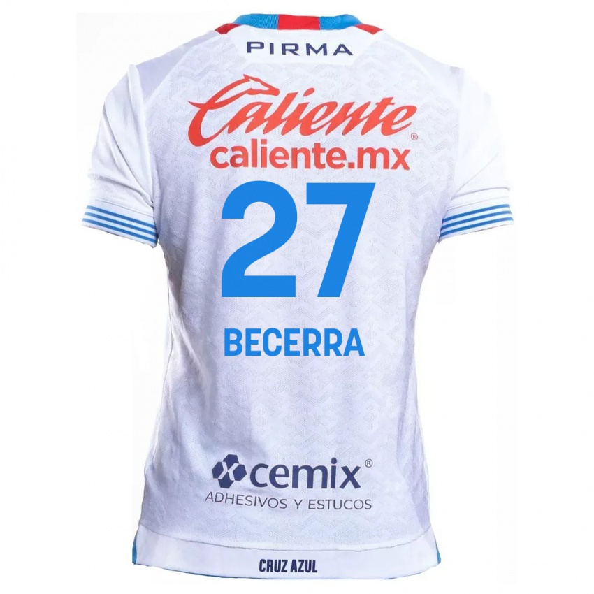 Kinderen Ana Becerra #27 Wit Blauw Uitshirt Uittenue 2024/25 T-Shirt België