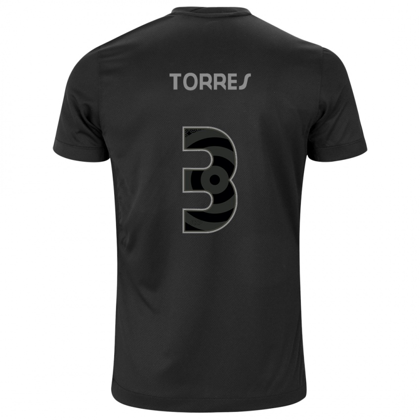 Kinder Félix Torres #3 Schwarz Auswärtstrikot Trikot 2024/25 T-Shirt Belgien