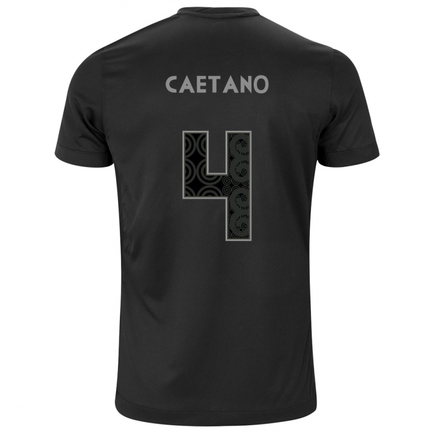 Kinder Caetano #4 Schwarz Auswärtstrikot Trikot 2024/25 T-Shirt Belgien