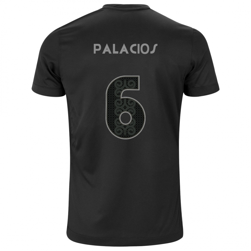 Kinder Diego Palacios #6 Schwarz Auswärtstrikot Trikot 2024/25 T-Shirt Belgien