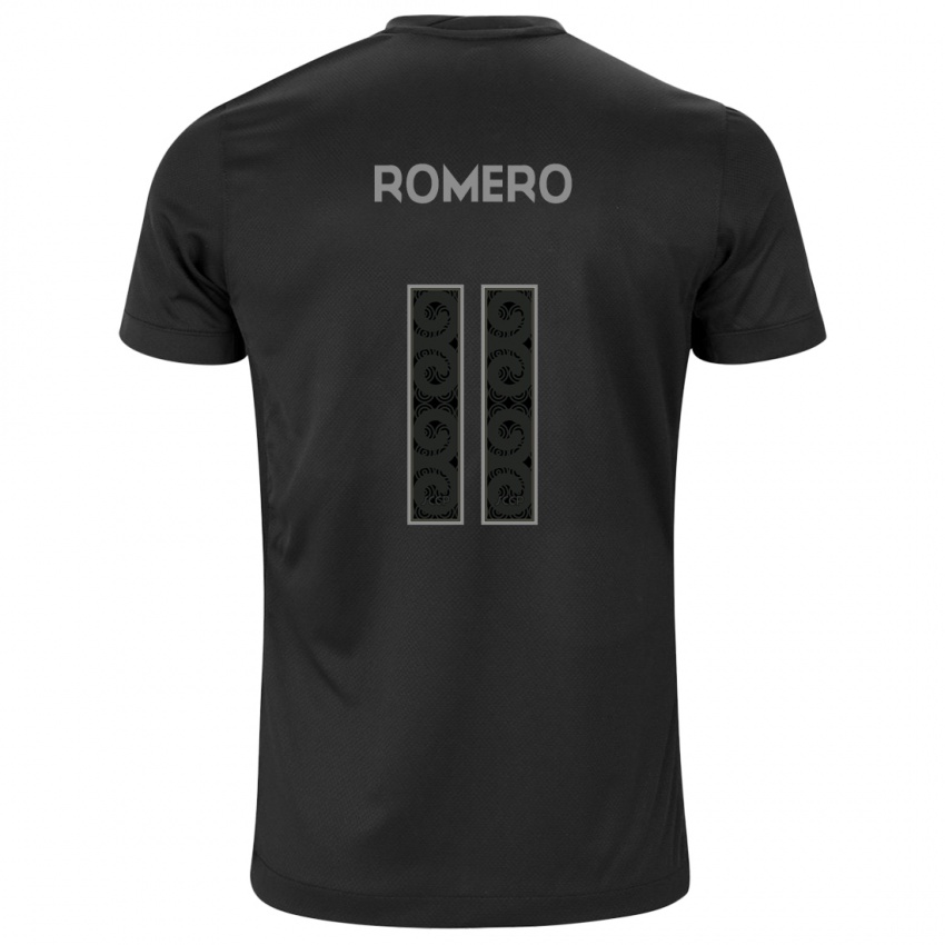 Kinder Angel Romero #11 Schwarz Auswärtstrikot Trikot 2024/25 T-Shirt Belgien