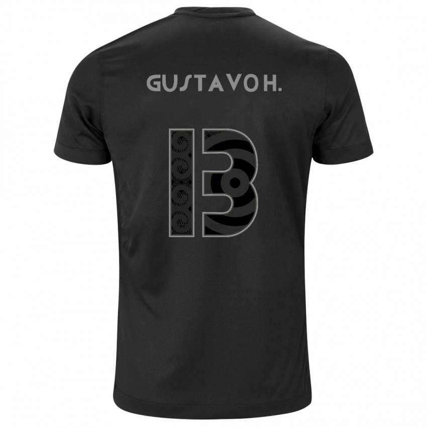 Kinder Gustavo Henrique #13 Schwarz Auswärtstrikot Trikot 2024/25 T-Shirt Belgien