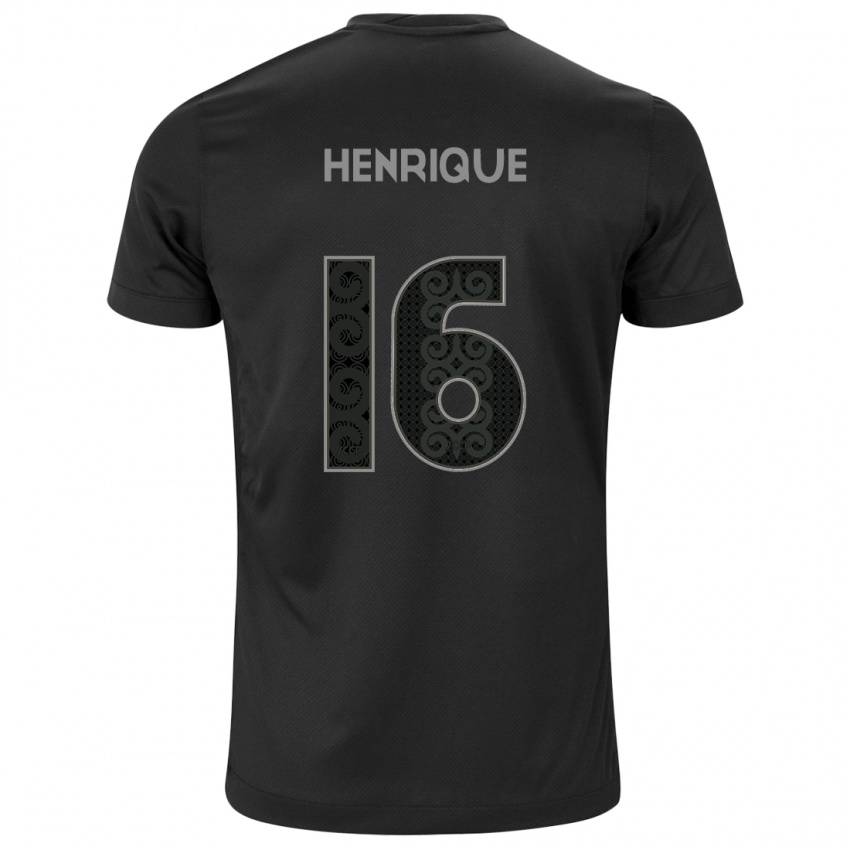 Kinder Pedro Henrique #16 Schwarz Auswärtstrikot Trikot 2024/25 T-Shirt Belgien